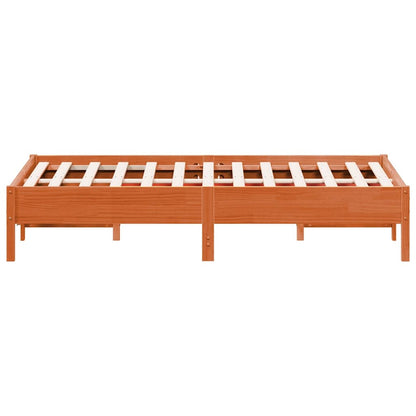 Letto senza Materasso Marrone Cera 75x190 cm in Legno di Pino | homemem39