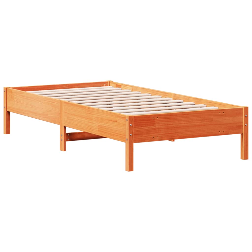 Letto senza Materasso Marrone Cera 75x190 cm in Legno di Pino - homemem39