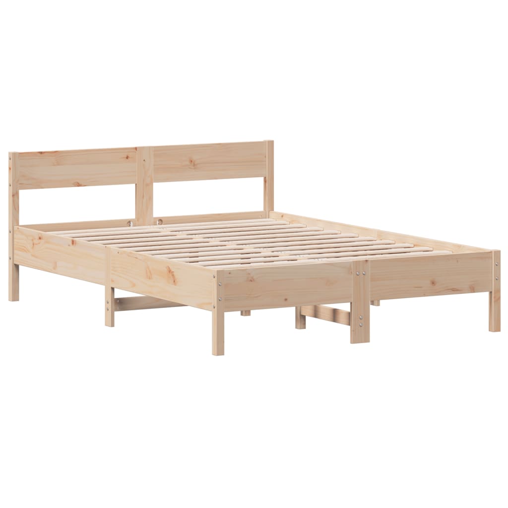 Letto senza Materasso 150x200 cm in Legno Massello di Pino | homemem39