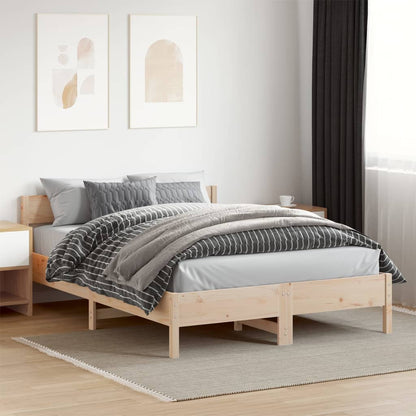 Letto senza Materasso 150x200 cm in Legno Massello di Pino | homemem39