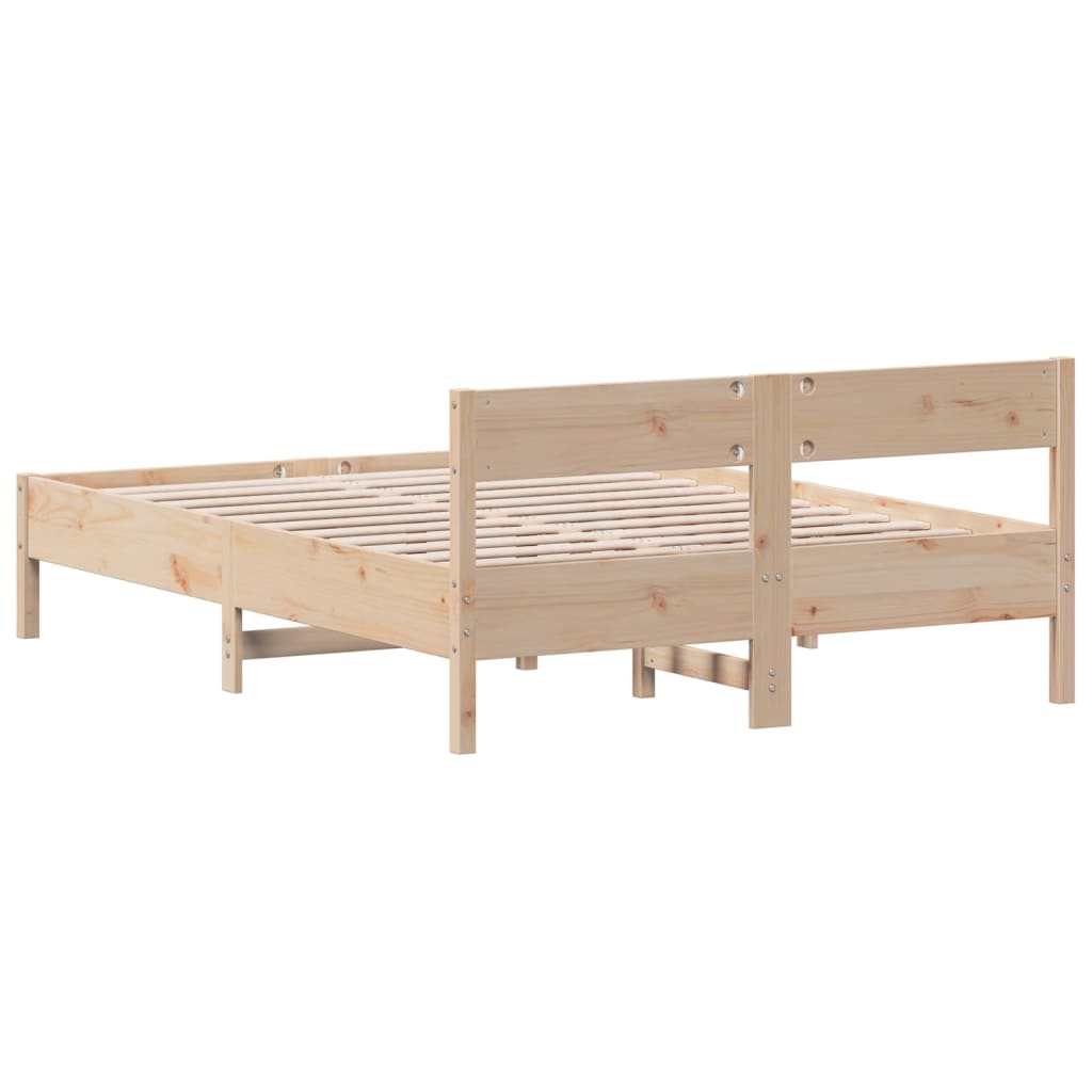 Letto senza Materasso 150x200 cm in Legno Massello di Pino - homemem39