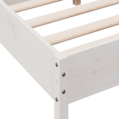 Letto senza Materasso Bianco 140x200 cm Legno Massello di Pino | homemem39