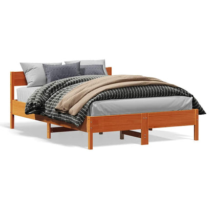 Giroletto senza Materasso Marrone Cera 140x200cm Massello Pino | homemem39