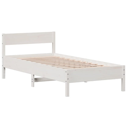 Giroletto senza Materasso Bianco 100x200 cm Legno Massello Pino | homemem39
