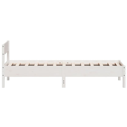 Giroletto senza Materasso Bianco 100x200 cm Legno Massello Pino | homemem39