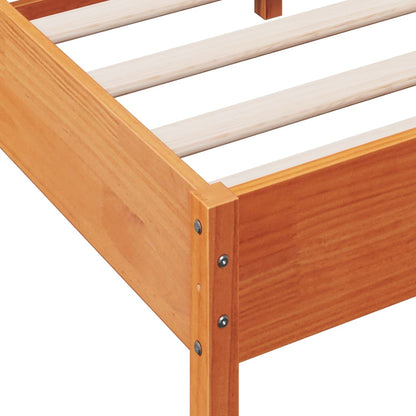 Letto senza Materasso Marrone Cera 90x200 cm Legno di Pino | homemem39