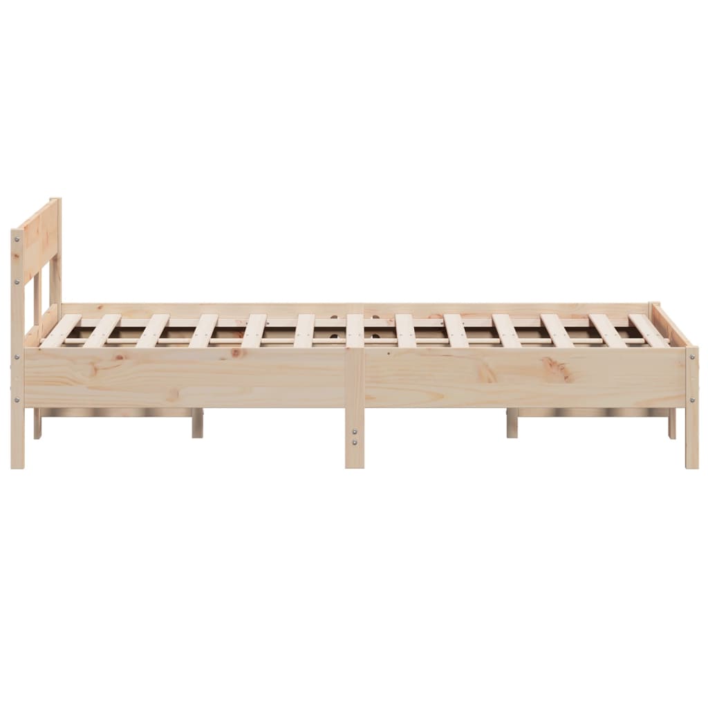 Letto senza Materasso 140x190 cm in Legno Massello di Pino | homemem39