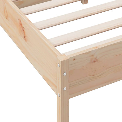 Letto senza Materasso 135x190 cm in Legno Massello di Pino | homemem39