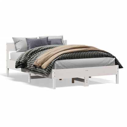 Letto senza Materasso Bianco 120x190 cm Legno Massello di Pino | homemem39