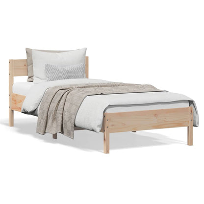 Letto senza Materasso 75x190 cm in Legno Massello Pino - homemem39