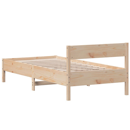 Letto senza Materasso 75x190 cm in Legno Massello Pino | homemem39