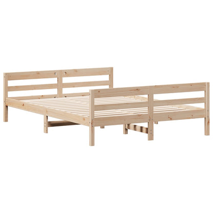 Letto senza Materasso 140x200 cm in Legno Massello di Pino | homemem39
