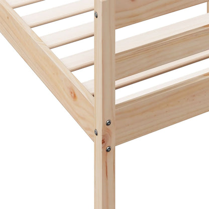 Letto senza Materasso 120x200 cm in Legno Massello di Pino | homemem39