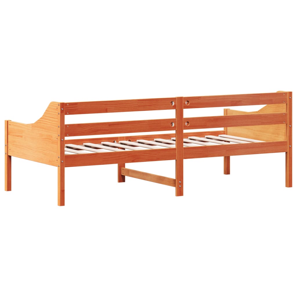 Dormeuse senza Materasso Marrone Cera 80x200 cm Legno di Pino | homemem39