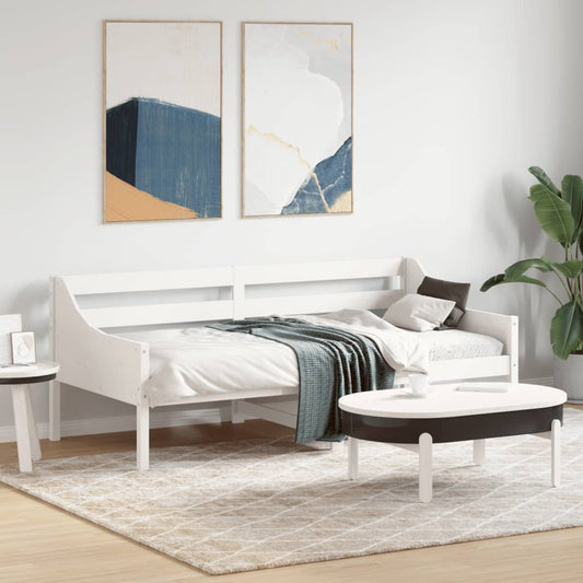 Dormeuse senza Materasso Bianca 90x190 cm Legno Massello Pino | homemem39