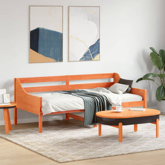 Dormeuse senza Materasso Marrone Cera 90x190 cm Legno di Pino - homemem39