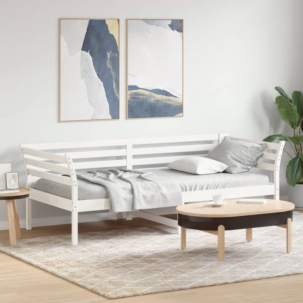 Dormeuse senza Materasso Bianco 100x200 cm Legno Massello Pino - homemem39