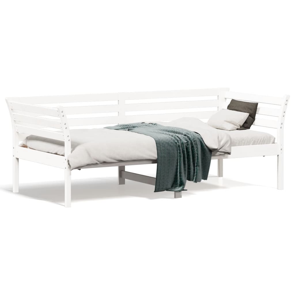Dormeuse senza Materasso Bianca 90x190 cm Legno Massello Pino - homemem39