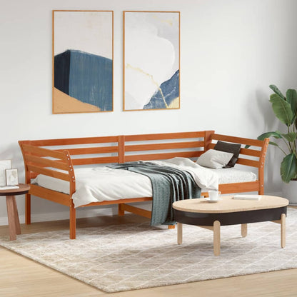 Dormeuse senza Materasso Marrone Cera 75x190 cm Legno di Pino - homemem39