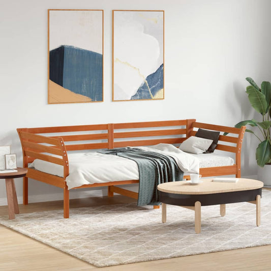 Dormeuse senza Materasso Marrone Cera 75x190 cm Legno di Pino - homemem39