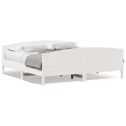Giroletto senza Materasso Bianco 180x200 cm Legno Massello Pino | homemem39
