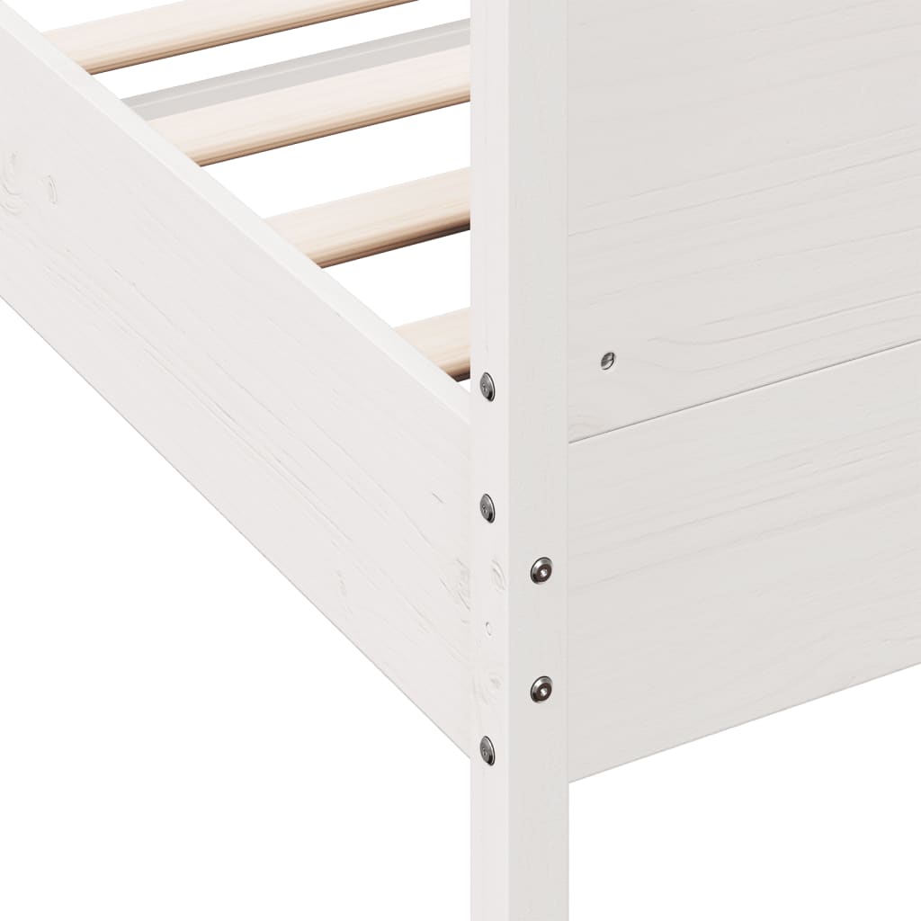 Giroletto senza Materasso Bianco 180x200 cm Legno Massello Pino | homemem39