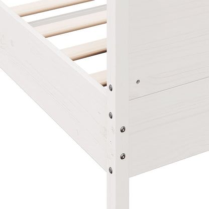 Giroletto senza Materasso Bianco 180x200 cm Legno Massello Pino | homemem39