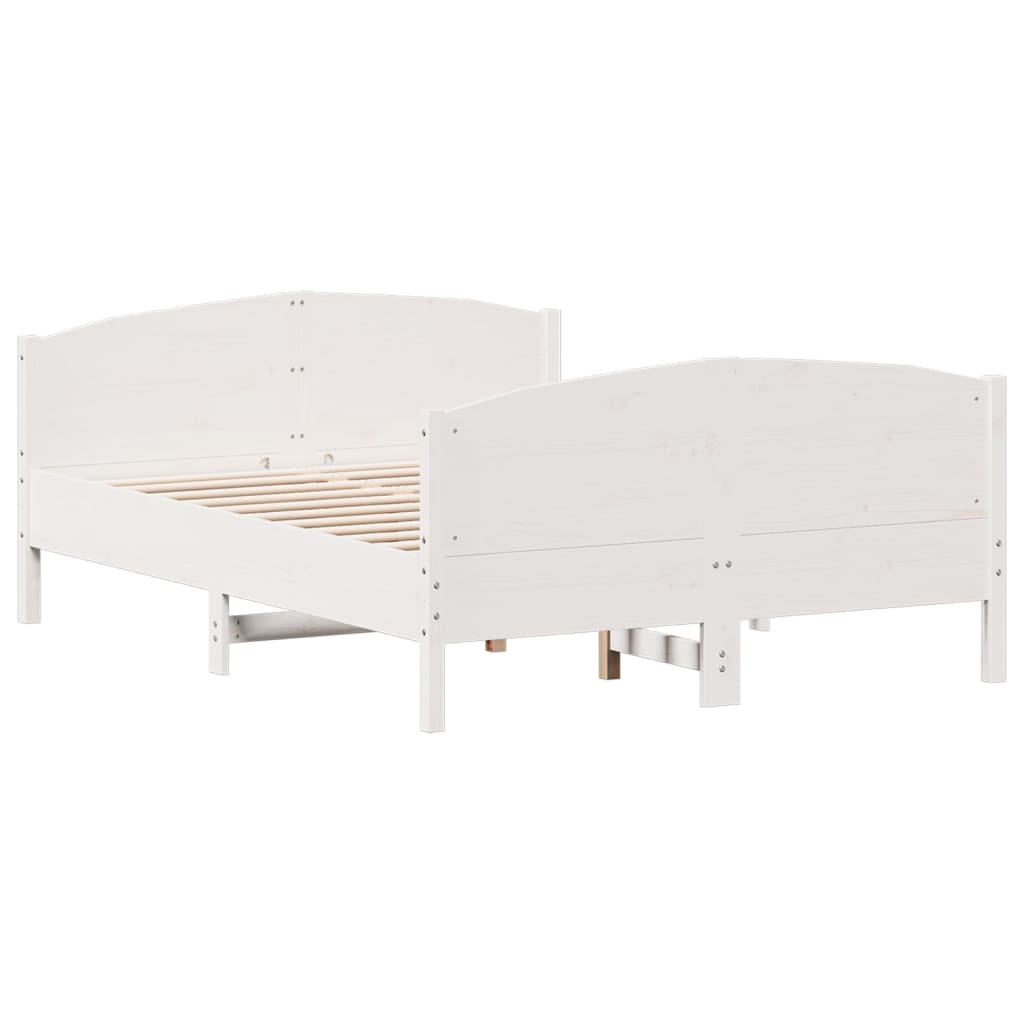 Giroletto senza Materasso Bianco 160x200 cm Legno Massello Pino | homemem39