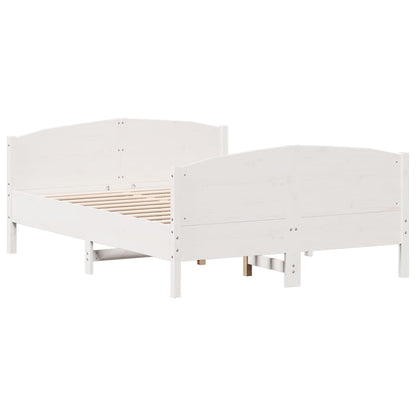 Giroletto senza Materasso Bianco 160x200 cm Legno Massello Pino | homemem39