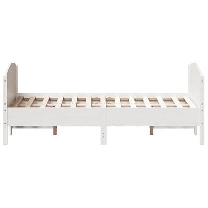 Giroletto senza Materasso Bianco 150x200 cm Legno Massello Pino | homemem39