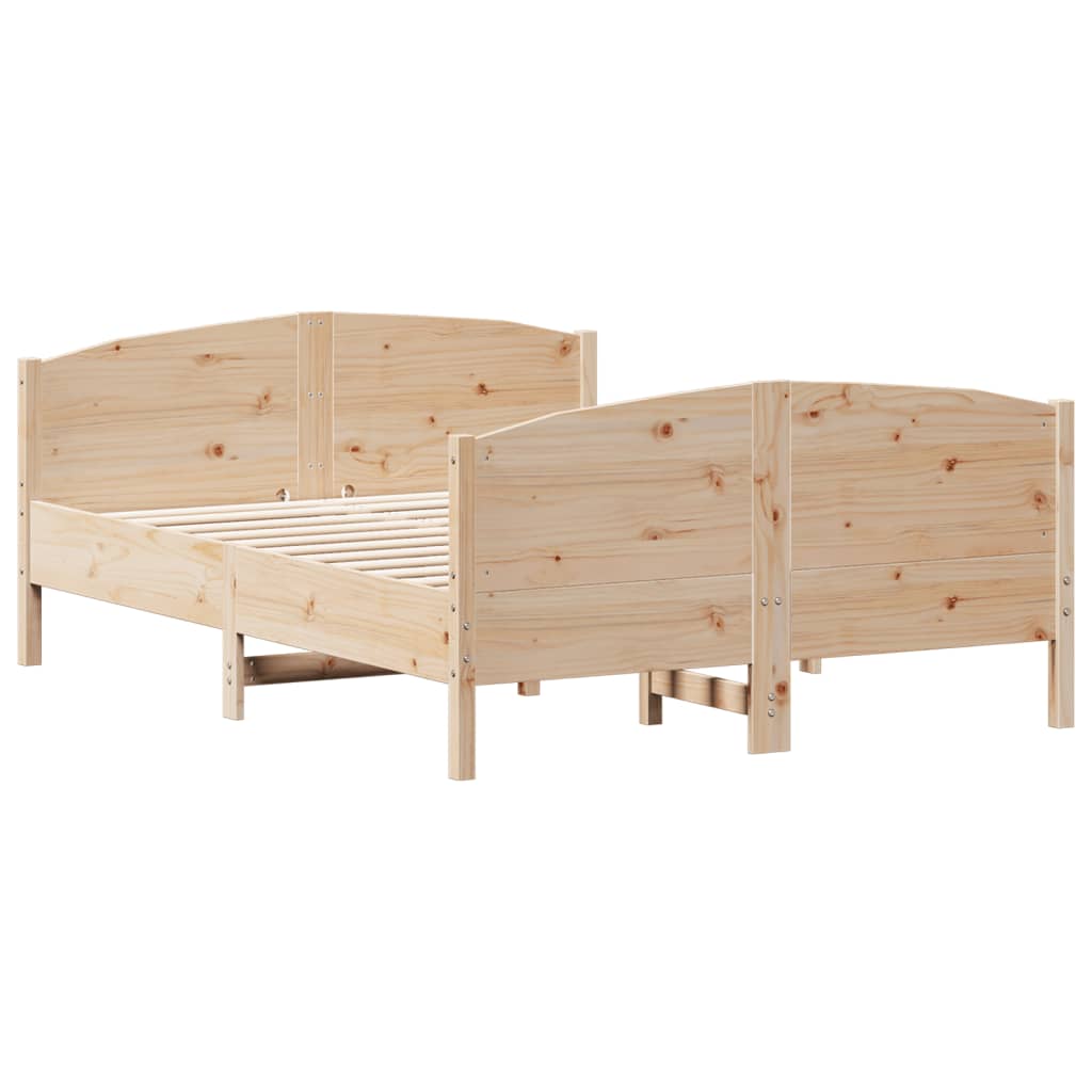 Giroletto senza Materasso 140x200 cm in Legno Massello di Pino | homemem39