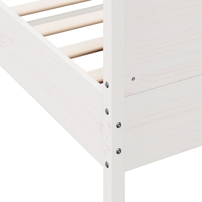 Giroletto senza Materasso Bianco 140x200 cm Legno Massello Pino | homemem39