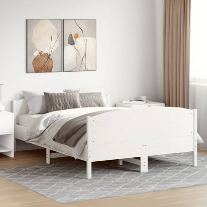 Giroletto senza Materasso Bianco 140x200 cm Legno Massello Pino | homemem39
