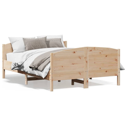 Letto senza Materasso 135x190 cm in Legno Massello di Pino