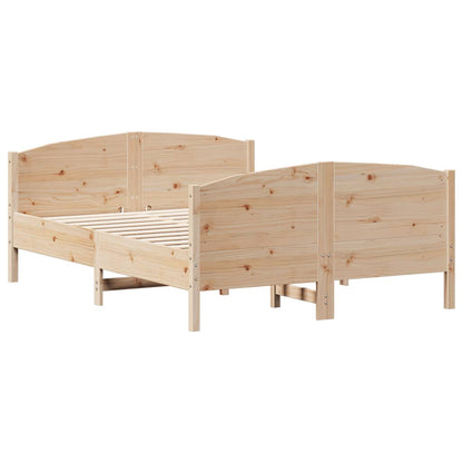 Letto senza Materasso 120x190 cm in Legno Massello di Pino