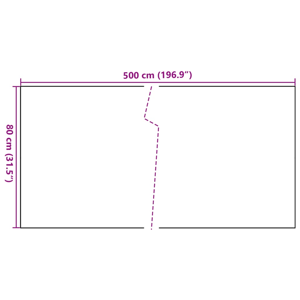 Anthracite Balcony Screen 500x80 cm in Polyrattan