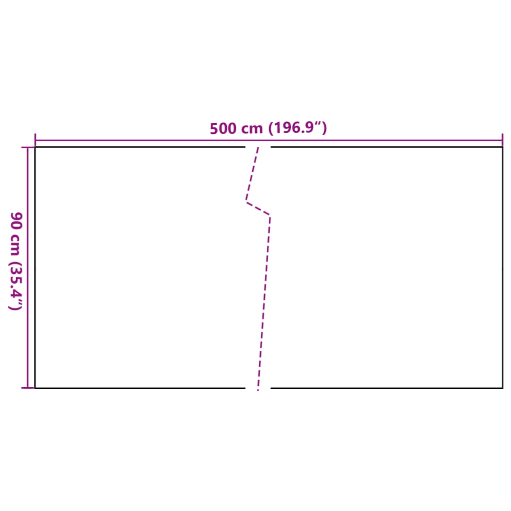 Anthracite Balcony Screen 500x90 cm in Polyrattan