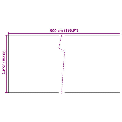 Anthracite Balcony Screen 500x90 cm in Polyrattan