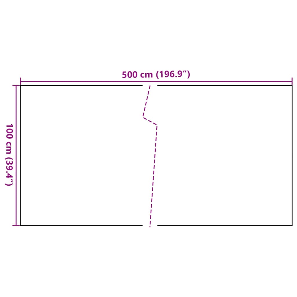 Paravento da Balcone Antracite 500x100 cm in Polyrattan