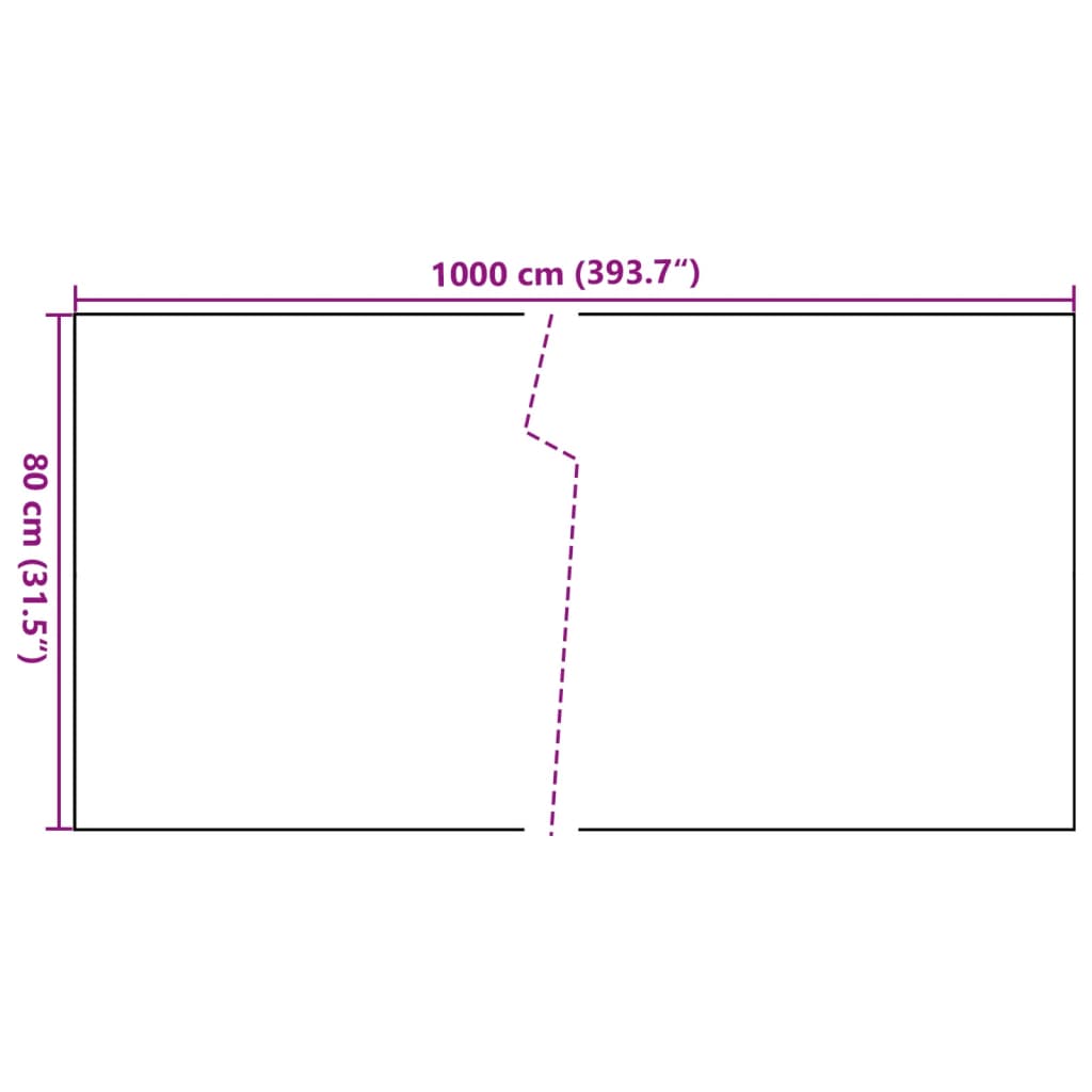 Anthracite Balcony Screen 1000x80 cm in Polyrattan