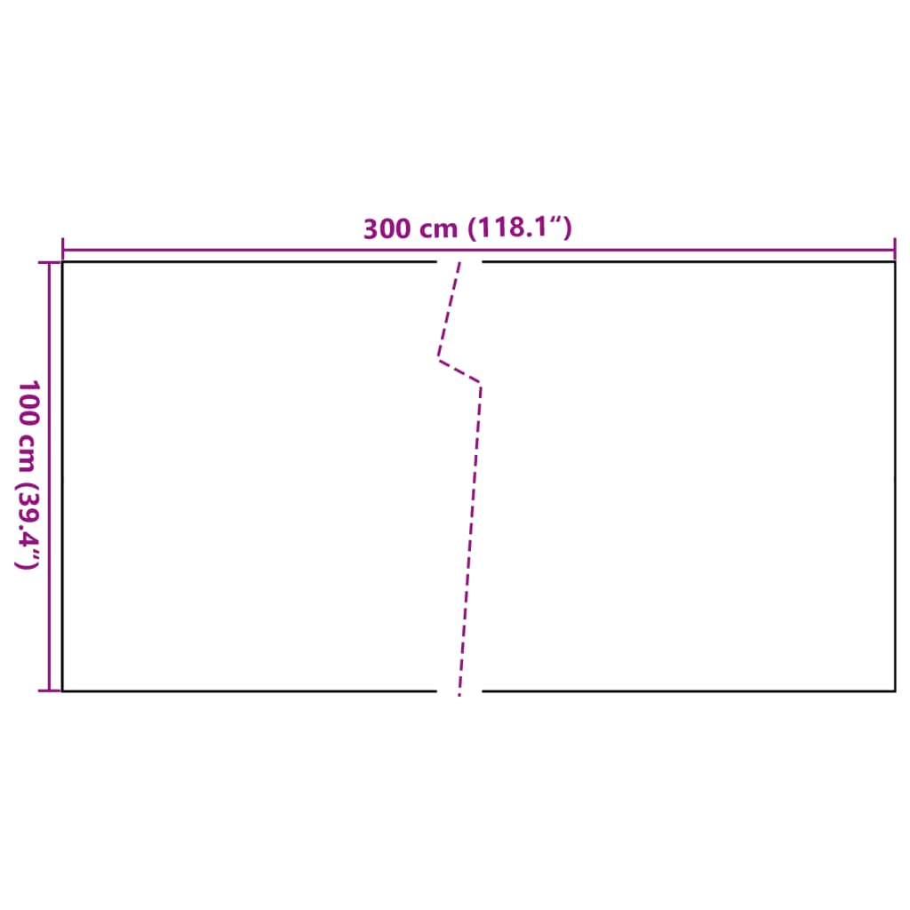 Brown and Black Balcony Screen 300x100 cm in Polyrattan