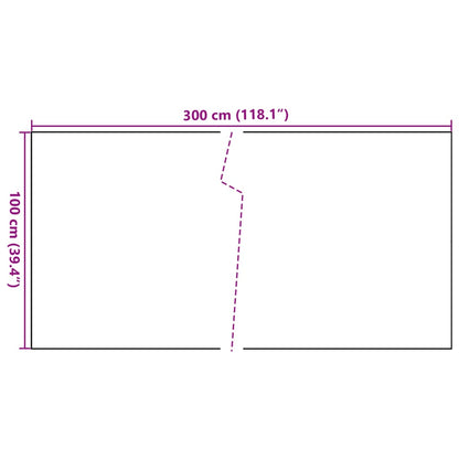 Brown and Black Balcony Screen 300x100 cm in Polyrattan