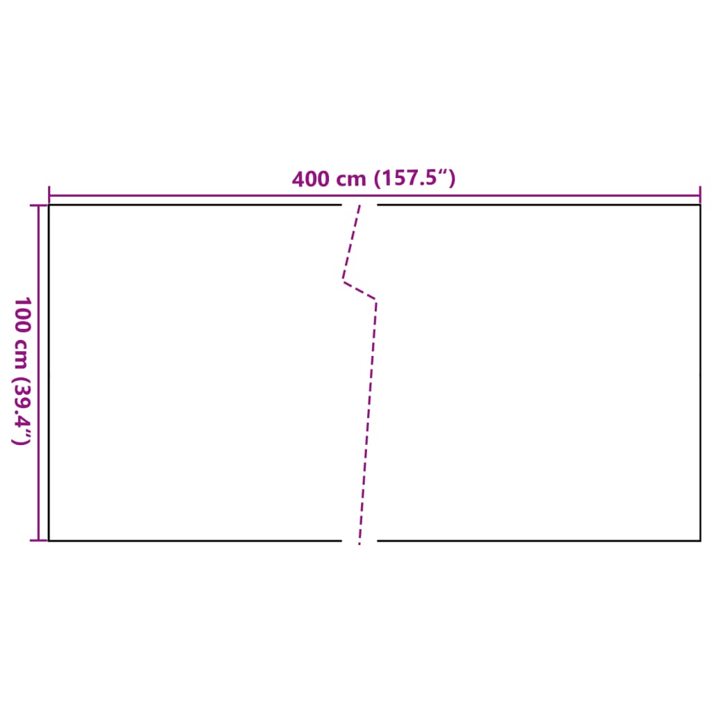 Paravento da Balcone Marrone e Nero 400x100 cm in Polyrattan