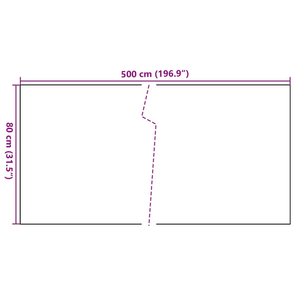 Paravento da Balcone Marrone e Nero 500x80 cm in Polyrattan