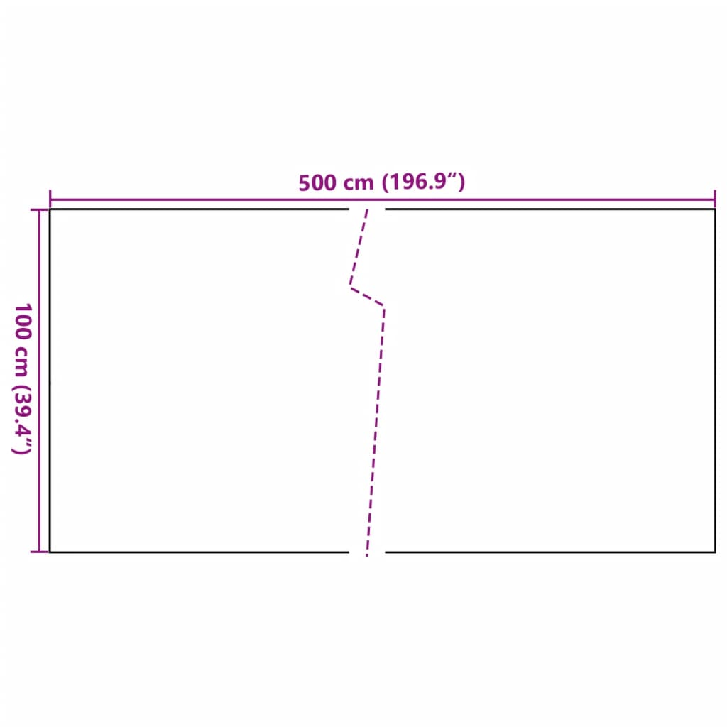 Brown and Black Balcony Screen 500x100 cm in Polyrattan