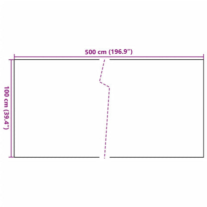 Paravento da Balcone Marrone e Nero 500x100 cm in Polyrattan