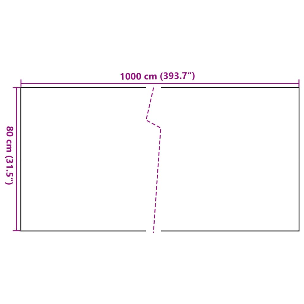 Brown and Black Balcony Screen 1000x80 cm in Polyrattan