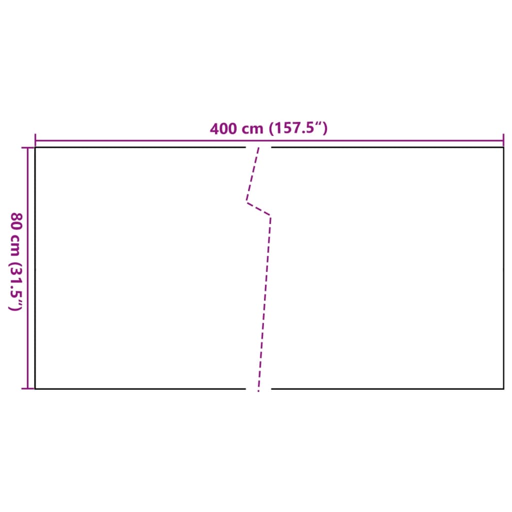 Paravento da Balcone Marrone Chiaro 400x80 cm in Polyrattan - homemem39