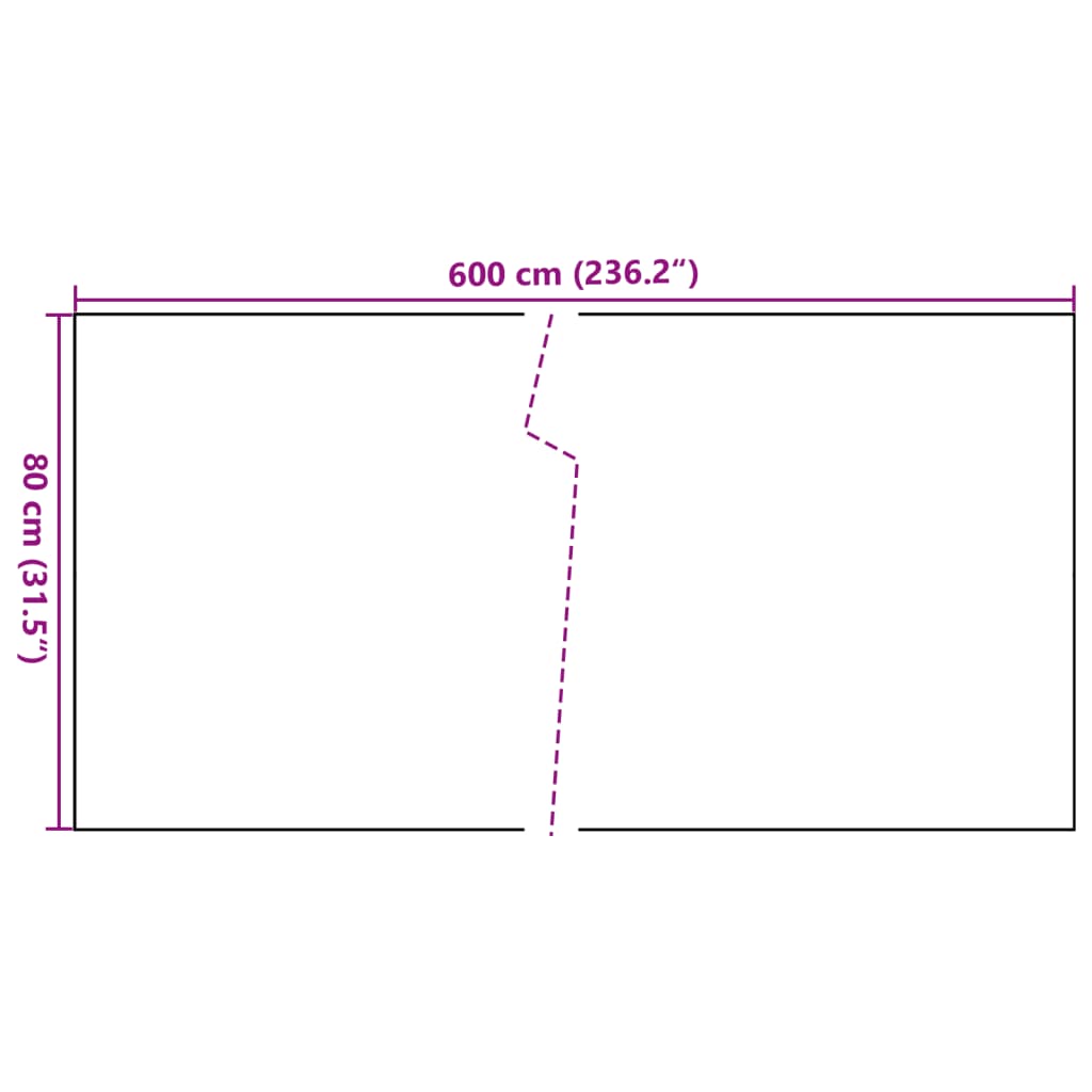 Paravento da Balcone Marrone Chiaro 600x80 cm in Polyrattan