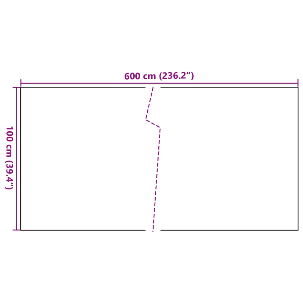 Paravento da Balcone Marrone Chiaro 600x100 cm in Polyrattan